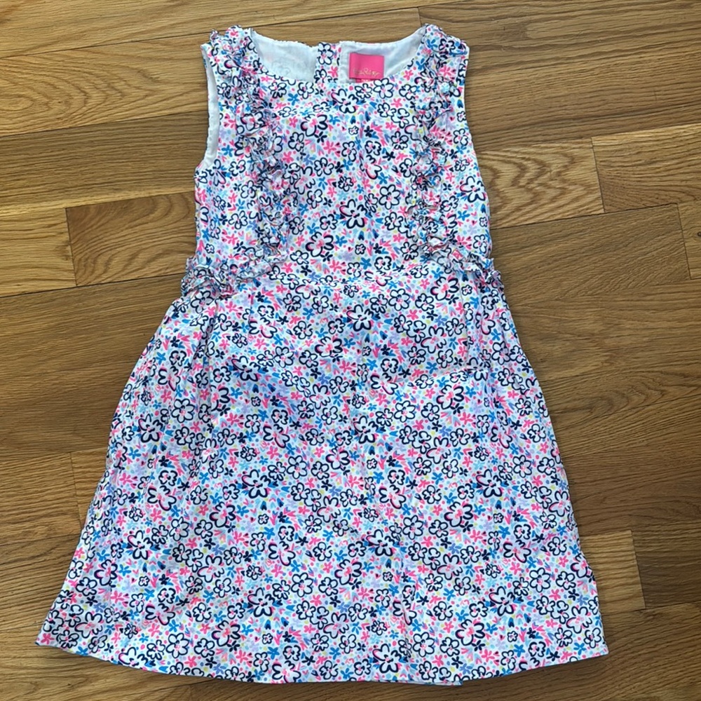 Lilly Pulitzer kids Floral Kids Dress - Pink and Blue